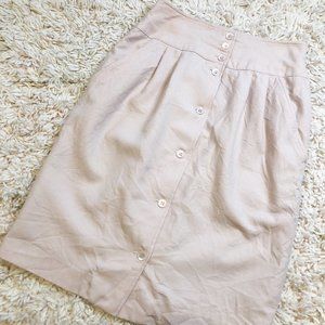 Vintage Liz Claiborne Light Pink 100% Wool Skirt